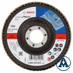 Bosch Lamelast Brusni Disk 115x22,23mm K60 Metal / Standard Kosi